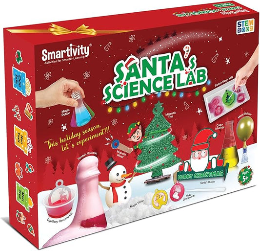 Smartivity Christmas Science Kit for Kids Ages 5-6-7-8-9 Years I 16 Amazing Holiday Science Experiments I Christmas, Birthday Gift for Boys & Girls Age I STEM Toy (Limited Edition)