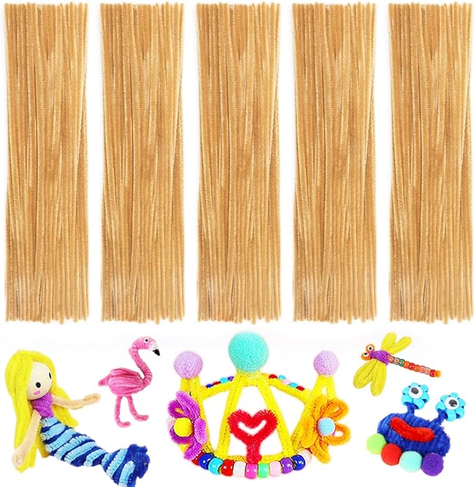 Pipe Cleaners, Pipe Cleaners Craft, Arts and Crafts, Crafts, Craft Supplies, Art Supplies (Light Coffee)…