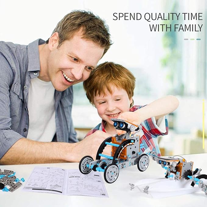 Lucky Doug Toys for Ages 8-13, 12-in-1 STEM Solar Robot Kit Toys Gifts for Kids 8 9 10 11 12 13 Years Old, Educational Building Science Experiment Set Birthday for Kids Boys Girls