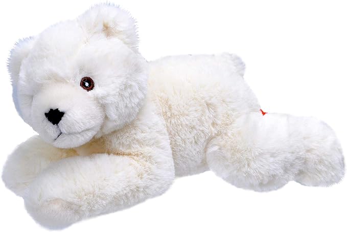 Wild Republic EcoKins Mini Polar Bear Stuffed Animal 8 inch, Eco Friendly Gifts for Kids, Plush Toy, Handcrafted Using 7 Recycled Plastic Water Bottles