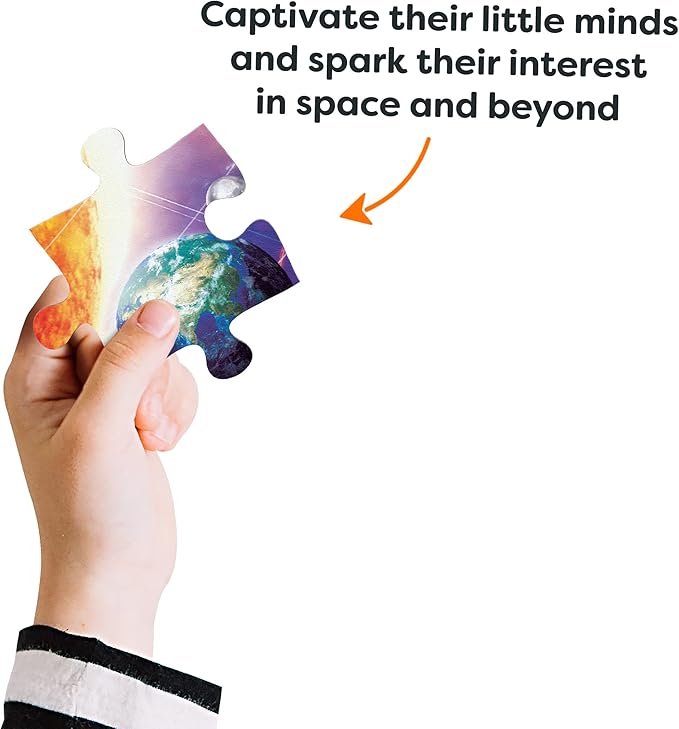 Momo & Nashi Solar System Space Kids Puzzles - 80 pcs - Large Jigsaw Floor Puzzles for Kids Ages 4-8, 3-5, 6-8, 8-10 Boys Girls - Science Educational Toys for Kids 5-7 Planets and Solar System Toys