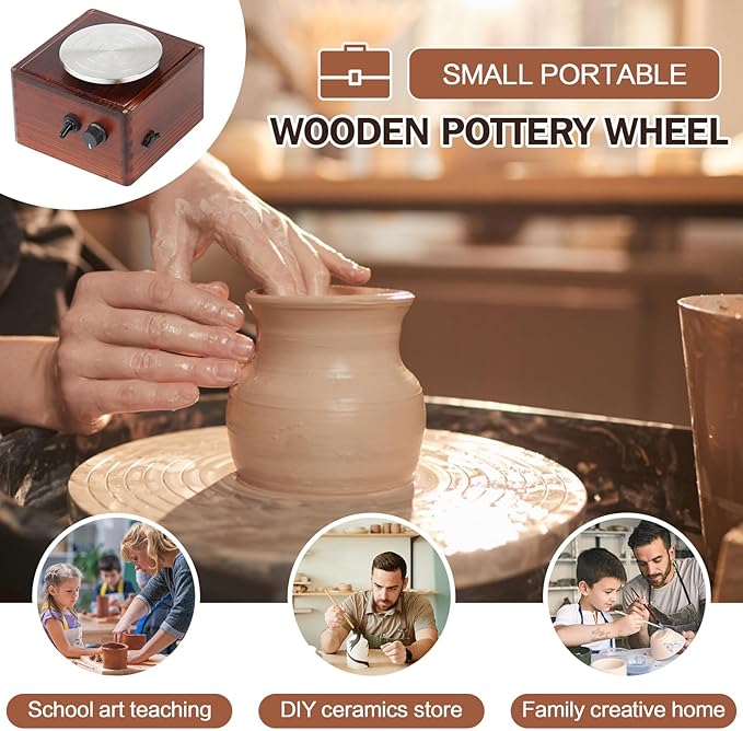 Eritor Pottery Wheel, Pottery Wheel for Adults, Air Dry Clay 4.4lbs,Pottery Clay,Pottery Wheel for Beginners,Pottery Tools, Pottery Wheel for Kids, Clay Tools, Clay Sculpting Tools