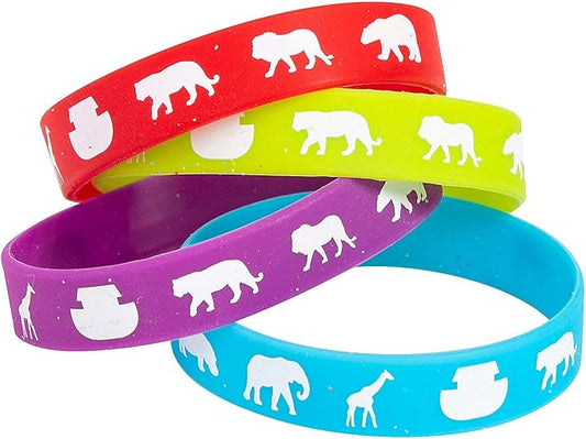 Fun Express Noah's Ark Rubber Bracelets - Jewelry - 24 Pieces