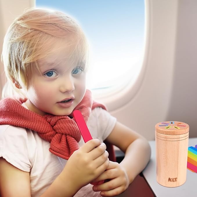 KLT Montessori Toys for 1-3 Year Old: Wooden Learning Color Sorting Toys for Toddlers Age 1 2 3, Educational Fine Motor Developmental Sensory Matching Games, 12-36 Month Old Baby Boys Girls Gifts