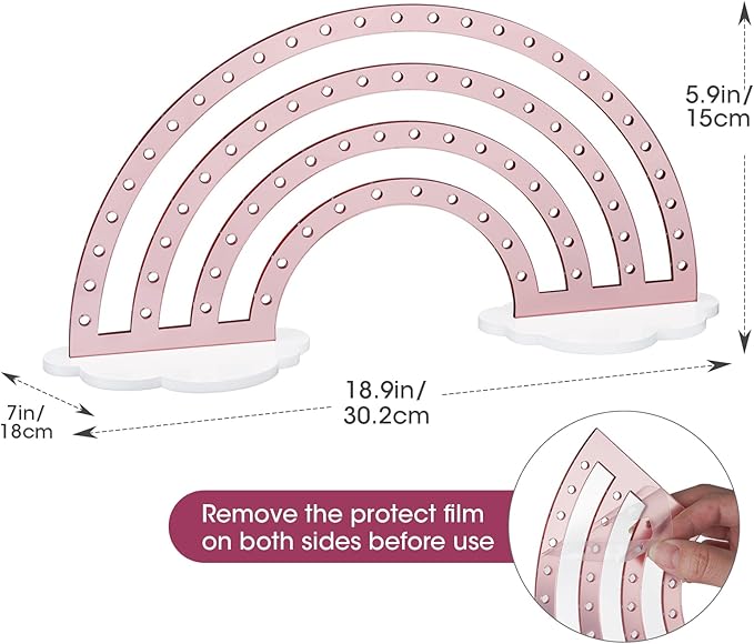 NiHome Mirror Finish Rose Gold Acrylic Earring Holder 74-Hole Rack for 37 Pairs - Versatile Storage Easy Assembly Cloud Shape Base Stylish Jewelry Organizer for Home Decor, Jewelry Display (2PCS)