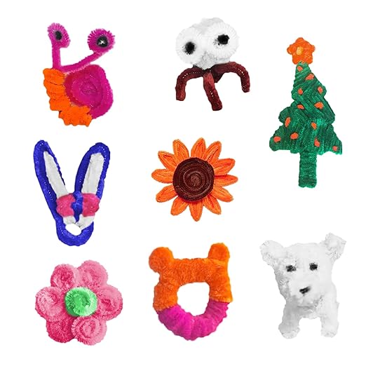 Cuttte Pipe Cleaners Craft Supplies - 100pcs 10 Colors Pipe Cleaners Craft Kids DIY Art Supplies Multi-Color (6 mm x 12 inch)