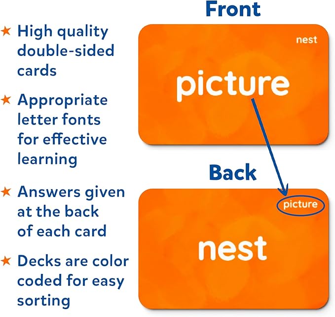 Skillmatics Flash Cards - 500 Sight Words for Preschool (Pre-K), Kindergarten, 1st, 2nd, 3rd Grade Gifts, Includes The Dolch & Fry Word List & 6 Unique Games