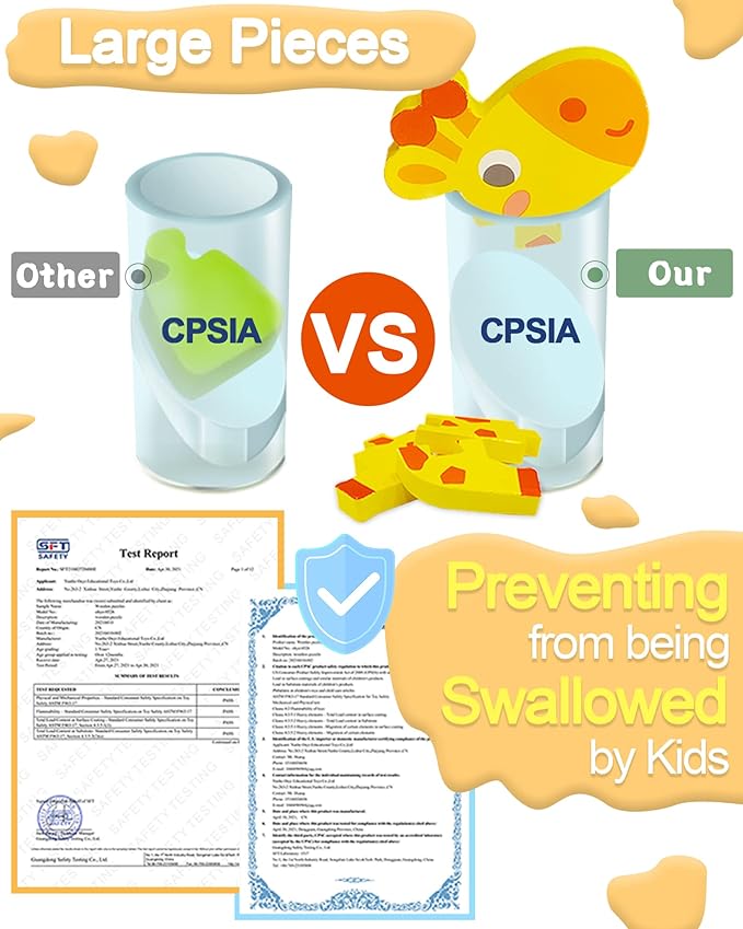 Benresive Wooden Toddler Puzzles Ages 1-3, Montessori Toys for 1 2 3 Year Old Boys Girls, 4 Pack Animal Toddler Toys Gifts for 1 2 3 Year Old Boys Girls, Learning Educational Preschool Toys