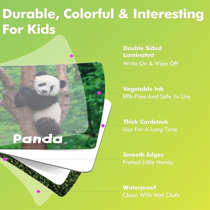 Hebayy 72 PCS Memory Matching Game, Animal Baby Matching Cards for Toddlers 36 Pairs Memory Cards for Preschool 4 5 6 Years Old
