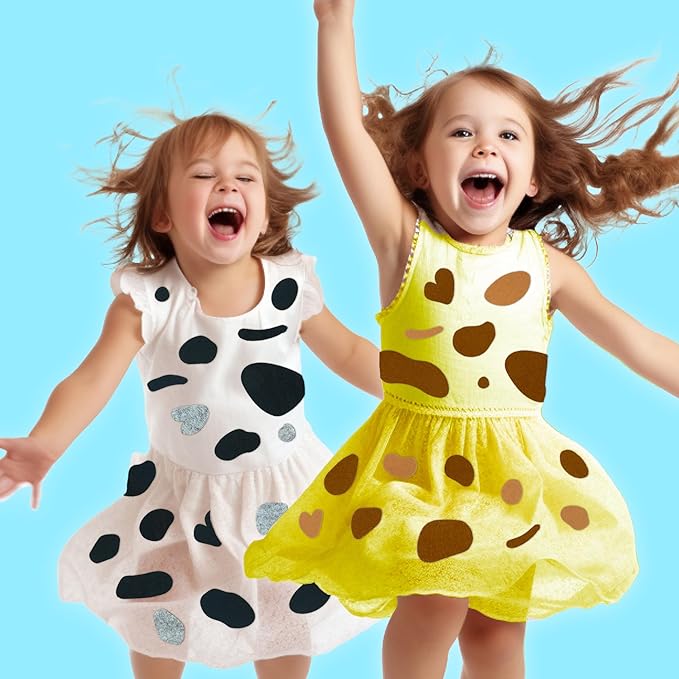 KRAFUN Felt Animal Sticker Kit for Beginner Toddlers, Kids Arts & Crafts, Pack of 220 Assorted Scrapbook Party Stickers Dog and Cats, Fun Shapes, Preschool, Children Early Learning, self Adhesive