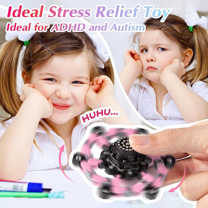 Valentines Day Gifts for Kids Fidget Toys for Teen Girls, Transformable Fidget Spinners,Autism ADHD Stress Relief Sensory Toys for Boys and Girls, Stocking Stuffers for Kids Adults