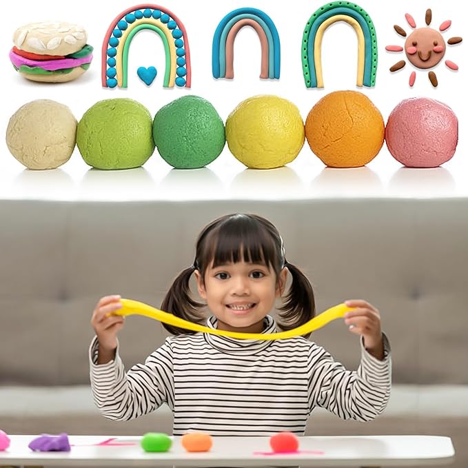 Air Dry Clay Kit 36 Colors,Modeling Clay with 3 Sculpting Tools,Air Dry Ultra Light Clay,DIY Molding Magic Foam Clay Gift for Kids Girls Boys Art Crafts Christmas Birthday Gifts(36 Colors)