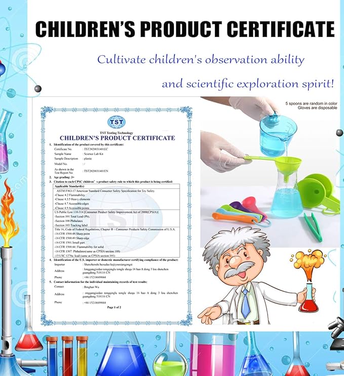 UNGLINGA Kids Science Experiment Kit with Lab Coat Scientist Costume Dress Up and Role Play Toys Gift for Boys Girls Kids Christmas Birthday Party