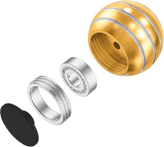 Kryfa Kids Party Favors Fidget Toys, Fidget Toys Adults, 1.54" Kinetic Desk Toys for Office for Adults, Fidget Toys for Anxiety Autism ADHD for Stocking Stuffers (1.54", Gold)