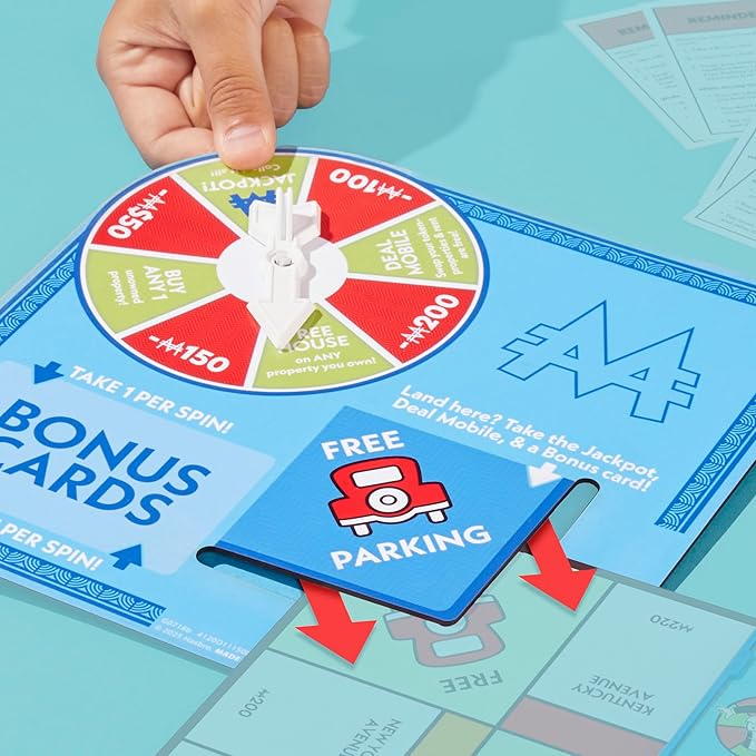 Monopoly Free Parking Jackpot Expansion | Add More Fun to Classic Monopoly Game and Play Faster | Ages 8+ | 2-6 Players | 40 Mins. | Family Board Games