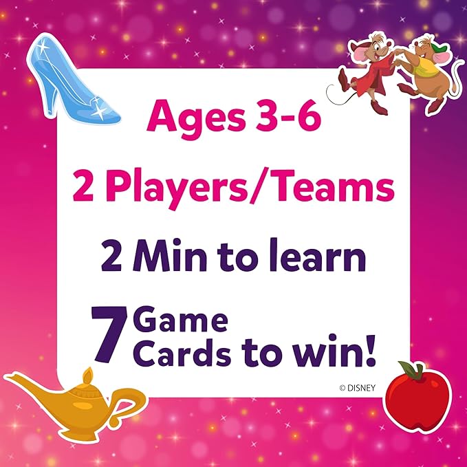 Skillmatics Card Game - Guess in 10 Junior Disney Princess for Kids, Girls, Boys Who Love Board Games, Cinderella, Ariel, Jasmine, Valentine's Day Gifts for Ages 3, 4, 5, 6, Travel Friendly
