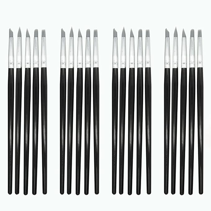 4 Set Silicone Tips Clay Modeling Clay Sculpting Tools Wipe Out Pottery Tools for Carving,Shaping,Clay Sculpture,Modeling,Painting