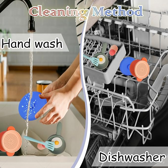 Play Kitchen Accessories, Silicone Pretend Play Kitchen Toys Set, Play Kitchen Pots and Pans Set for Kids, Learning Education Cooking Toys for Girls(Orange)