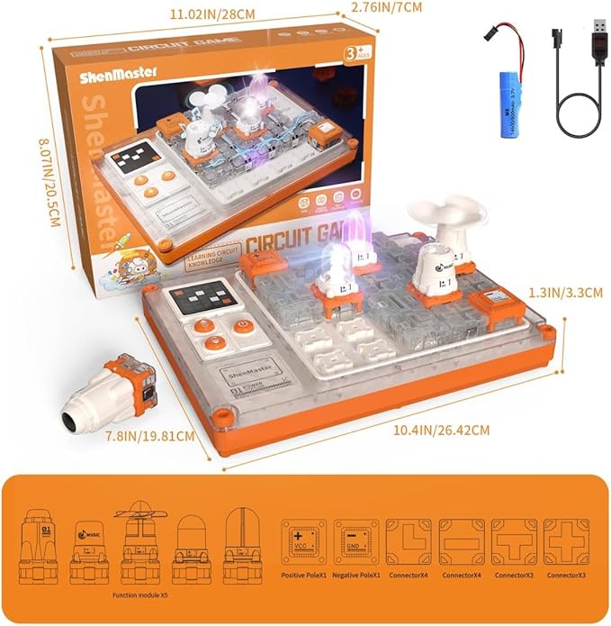 Science Kits for Kids,Electronic Toy with 500+ Circuits Projects | STEM Kit for Boys & Girls Age 6+ | Perfect Educational Gifts for Kids