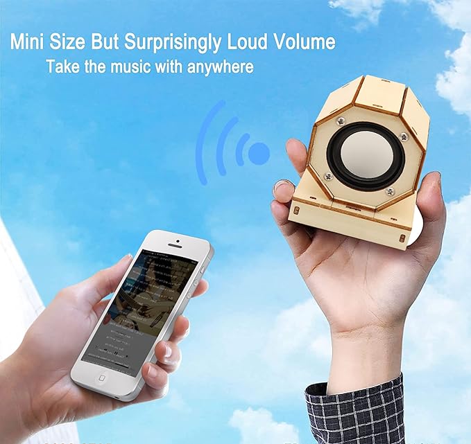 STEM Projects for Kids & Adults Build Your Own Bluetooth Speaker - Science Experiment Electronics Kit | Beginner's Starter DIY Set,STEM Gifts for Teenage Girls + Boys Ages 10 and Up (Single Speaker)