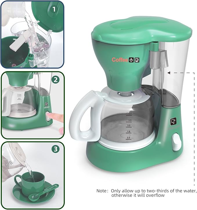 Play Kitchen Toys,Pretend Play Kitchen Appliances Toy Set with Coffee Maker, Blender, Mixer, Toaster, Toys for 3 4 5 6 7 8 Year Old, Birthday Gifts for Kids