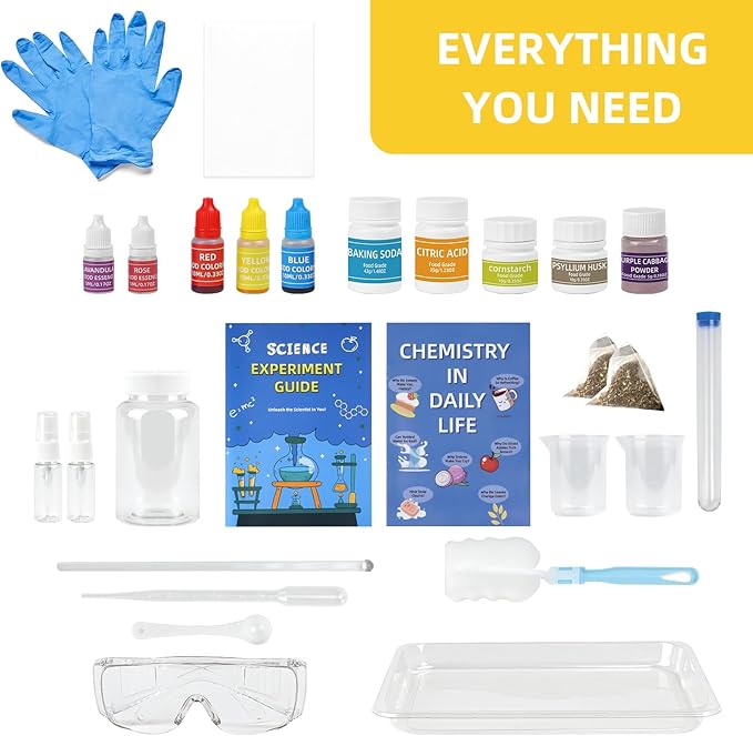 Science Experiment Kit for Kids, Boys & Girls Age 4-5-6-7-8, Birthday Gift for 4-8 Year Old Boys & Girls, STEM Learning & Educational Toys, Preschool Activities (Science Magic Kit)