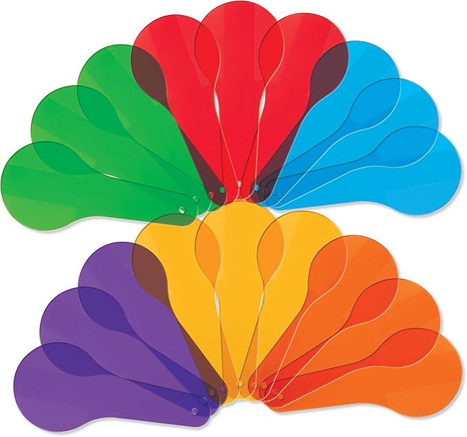Learning Resources Color Paddles - Set of 18 Paddles, Grades PreK/Ages 3+ Preschool Science for Kids, Classroom Supplies,Back to School Supplies,Teacher Supplies