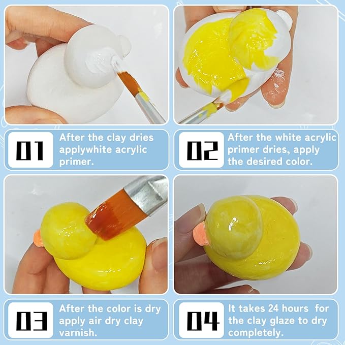 100ml Air Dry Clay Varnish,Air Dry Clay Sealant for Airdry Clay,Air Dry Clay Glaze Can Not Only Used to Prevent Clay Cracking, Scratches, and Wear,It Can Also Having a Glossy Glaze Effect (Gloss)