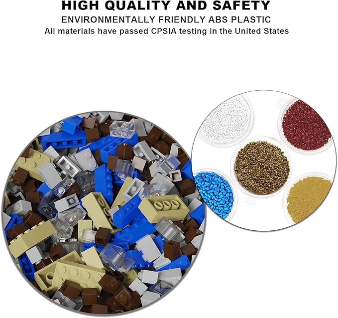 300 Pcs Classic Building Bricks, Light Gray Bulk Bricks,Compatible with Major Brands Parts and Pieces, Creative Building Block Toys for Boys Girls Ages 6 7 8 9 10 Year Old