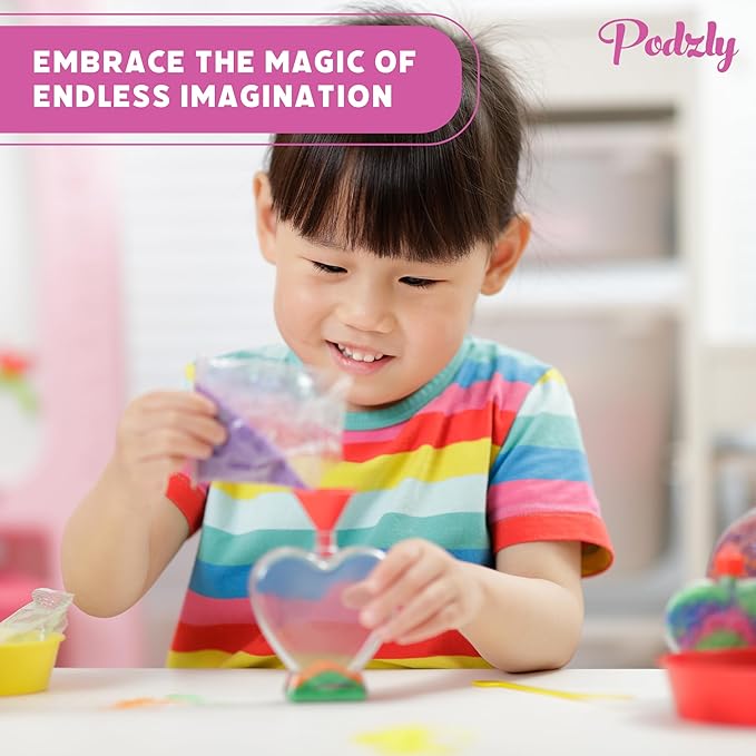 Podzly 5 Pound Decorative Bulk Craft Sand - White Sand. Ideal for Weddings, Creative Crafts, Classroom Activities and Decorative Projects. Fine, Sand Bulk for Your Crafting Needs!