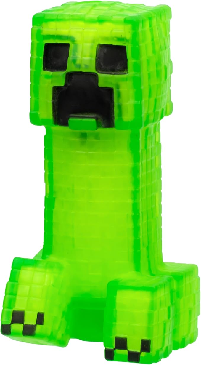 Heroes of Goo Jit Zu Minecraft Stretchy Characters, Creeper, Super Crunchy Goo Filling with Hidden Gunpowder Piece Inside, Stretch Him Up to 3 Times His Size - Sensory Toys
