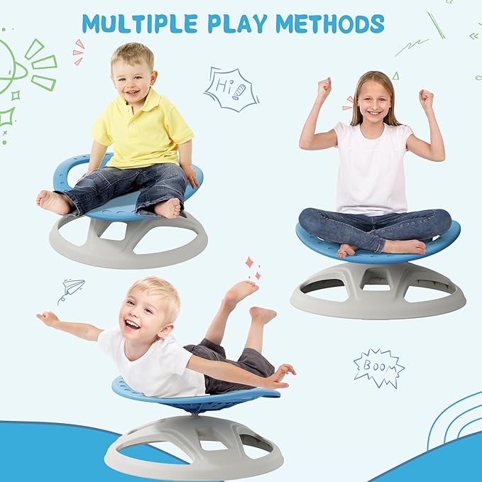 Brelley Sensory Spinning Chair for Kids, Autistic Kids Swivel Chair, Sensory Activity Toy for Toddlers, Physical Coordination Training Indoor & Outdoor Autism Sensory Products