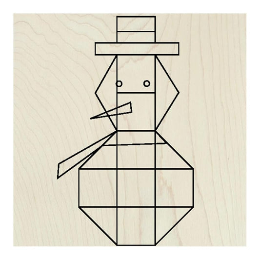 Winter Unfinished Barn Quilt Square Wooden Sign DIY Adult Craft Kits to Paint, Country Decor Canvas Quilts Blocks for Painting (6 inches, Snowman) AVTRBoutique