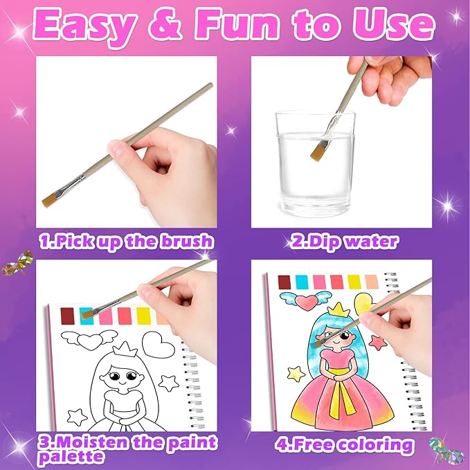 SOOVSY Art & Craft Activity Toys Kit, Foil Animals Crafts Children Fun DIY Creative Toy of The Year, No Mess Art Kits for Kids, Gift for Boys Girls Ages⌠(Unicorn&Coloring)