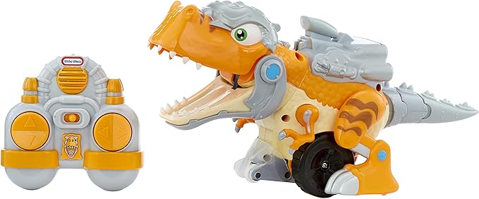 Little Tikes T-Rex Strike RC Remote Control Chompin' Dinosaur Toy Vehicle Car with Full 360 Degree Spins That Roars, Plays Music and SFX- Gifts for Kids, Toys for Boys & Girls Ages 4 5 6+ Years Old