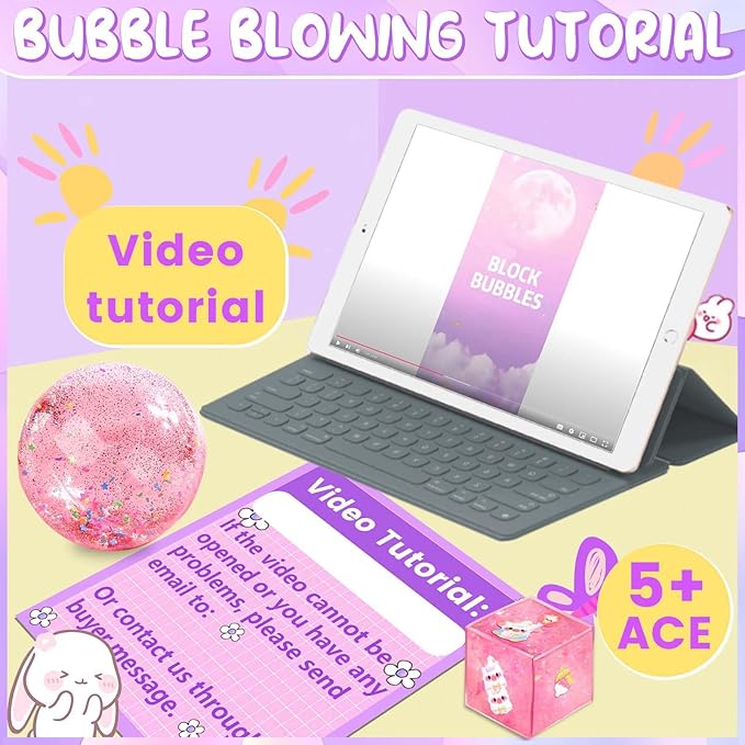 Nano Tape Bubble Kit for Kids, Nano Tape Squishy Maker Making Kit, Arts and Crafts Toys, Birthday Toys Gifts for 4 5 6 7 8 9 10 11 12 Year Old Girls Girl, Kids Toys for Girls 4-6 6-8 7-8 8-10 10-12