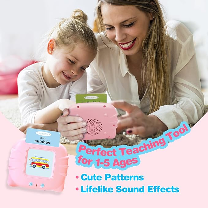161 Cards Spanish Flash Cards for Kids,Bilingual Flash Cards for Toddler/Beginning - ABC,Numbers,Colors,Shapes EspaƱol/English Talking Flash Cards for Preschool,Kindergarten,Ages 1-8