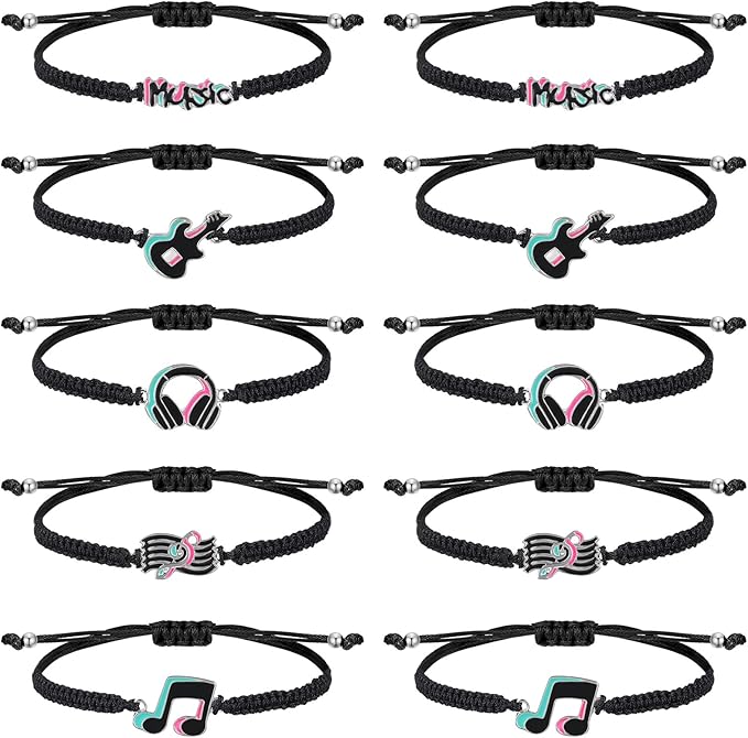 Music Party Favors Bracelets Party Decorations Bracelets Peace Sign Bracelets Hippie Party Supplies Rainbow Peace Bracelets Music Wristband 80s 70s 60s Social Media Favor Themed Music Party (20 Pcs)