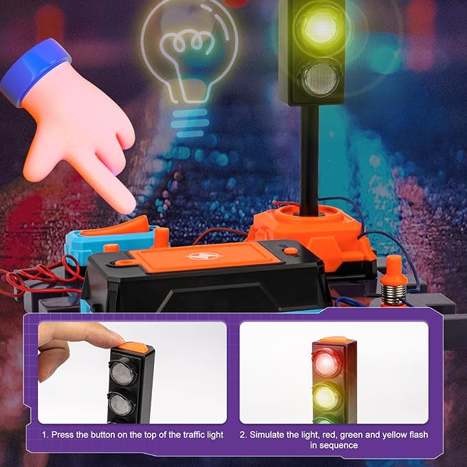 Electronic Kits for Kids, Circuits Jr. Electronics Exploration Kit, STEM Circuits for Kids 8-12, Electrical Circuit Board Engineering Kit, Suitable as an Educational Gift for Kids 8-12