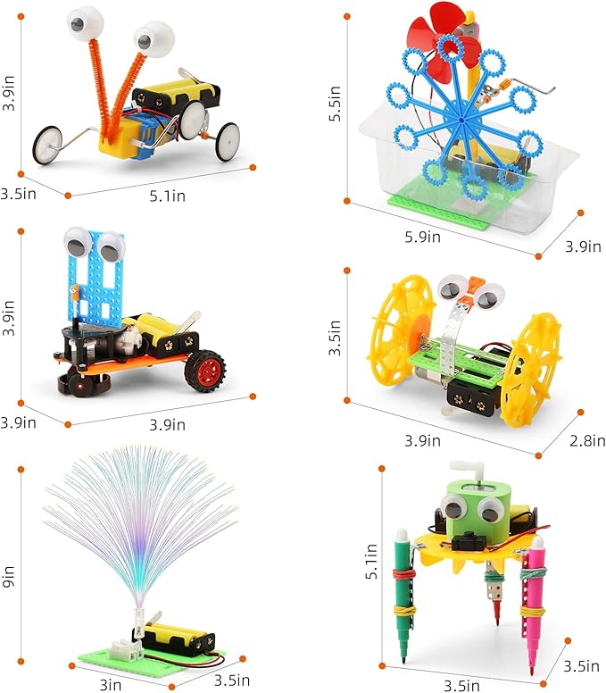 STEM Science Robotics Kit, Experiments Projects Activities for Kids 6-8 8-12, Build Robot Crafts for Boys Toys, DIY Electronic Engineering Building Kits for Girls Age 8 + Year Old Gifts