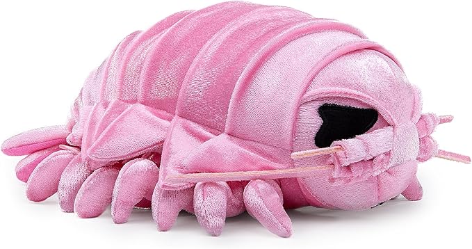 ZHONGXIN MADE Isopod Plush - Lifelike 12” Pink Isopod Stuffed Animal, Realistic Bathynomus Giganteus Arthropod Insect Plushie, Soft Crustaceans Animals Toys Model Dolls Gifts for Kids