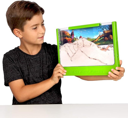 Uncle Milton Giant Ant Farm - Large Viewing Area - Care for Live Ants - Nature Learning Toy - Science DIY Toy Kit - Great Gift for Boys & Girls, Green