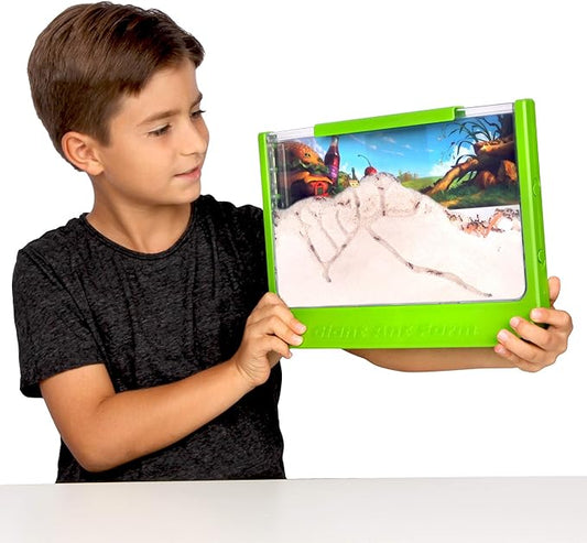 Uncle Milton Giant Ant Farm - Large Viewing Area - Care for Live Ants - Nature Learning Toy - Science DIY Toy Kit - Great Gift for Boys & Girls, Green