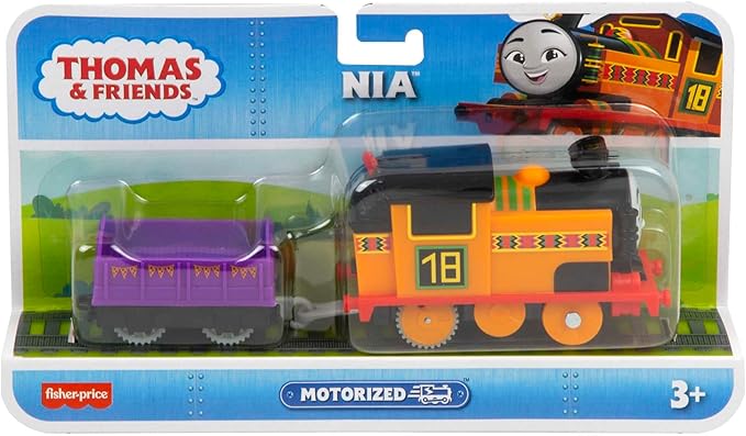 Thomas & Friends Motorized Toy Train Nia Battery-Powered Engine with Cargo for Pretend Play Preschool Kids Ages 3+ Years