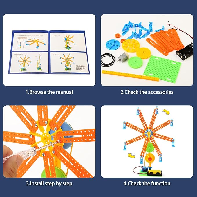 STEM Toys for Girls Age 8-12, Kids Electronic Building Engineering Craft Kits for Boys 6-8, DIY STEAM Projects Science Kit 7-9 10-12, Learning Toys for Elementary Gifts for 6 7 8 9 10 12 Year Old Girl