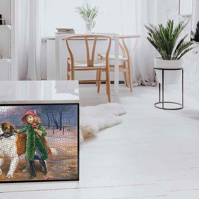 Girl and Dog Jigsaw Puzzles 1000 Pieces for Adults 1000 Piece Puzzles for Adults and Kids (Girl and Dog)