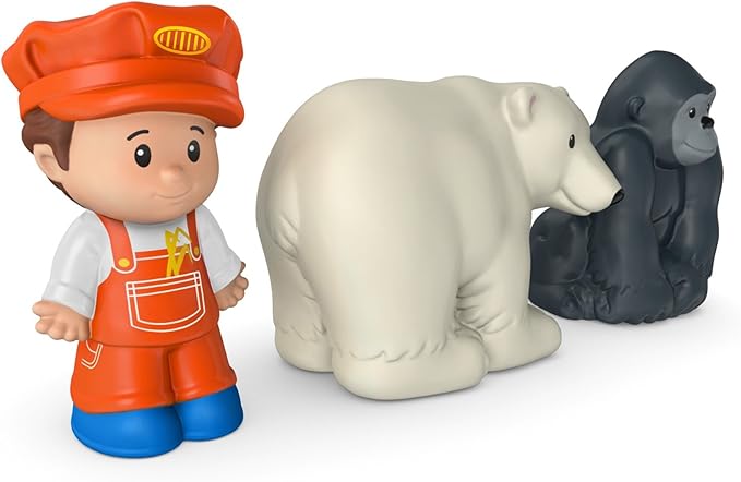Fisher-Price Little People Toddler Toy Train Choo-Choo Zoo with Music Sounds and 3 Figures for Pretend Play Ages 1+ Years