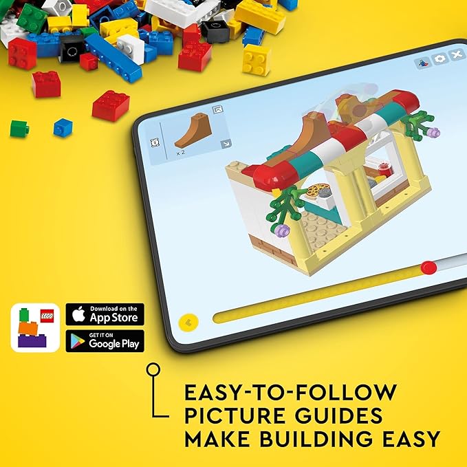 Lego Classic Creative Party Box Bricks Set 11029, Family Games to Play Together, Includes 12 Mini-Build Toys: Teddy Bear, Clown, Unicorn, Fun for All Ages 5 Plus