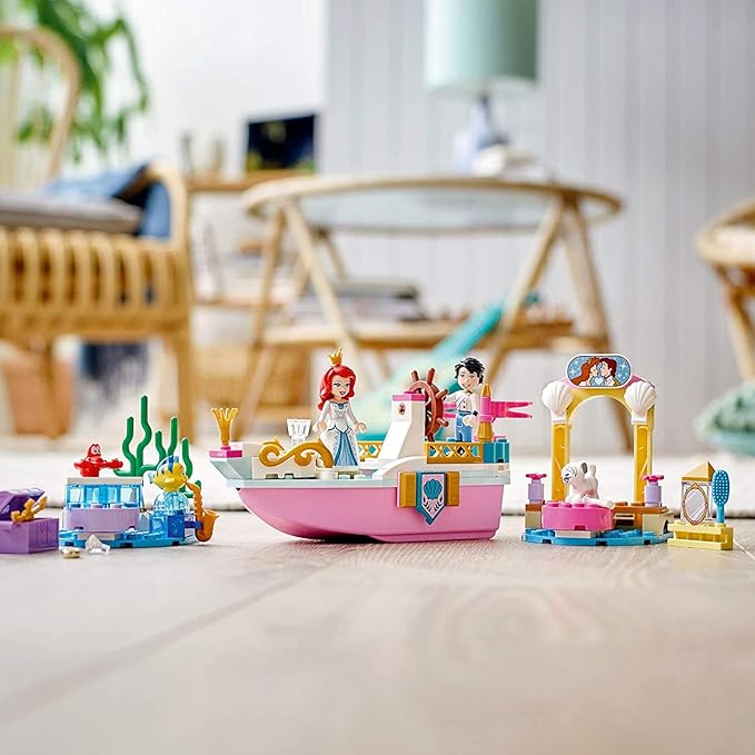 LEGO Disney Ariel’s Celebration Boat 43191; Creative Building Kit That Makes a Fun Gift for Kids, New 2021 (114 Pieces)