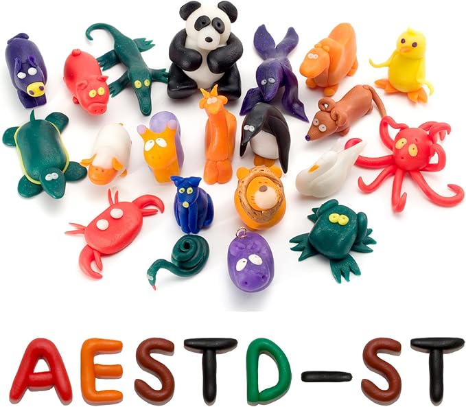 Aestd-ST Polymer Clay 60 Colors, Modeling Clay for Kids DIY Starter Kits, Oven Baked Model Clay, Non-Sticky,with Sculpting Tools, Holiday Gift for Children and Artists.
